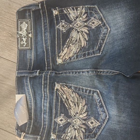 Miss Me Dark Blue Flare Jeans - Picture 5 of 10